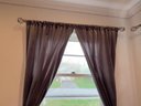 4 Curtain Panels W/ Rods And Tie Backs