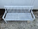White Wooden Outdoor Bench