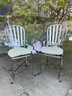 Incredible (4) Steel Cafe Chairs, Made In Italy