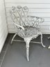 Beautiful Cast Aluminum Chair & Side Table