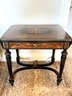 Antique Inlay Drop Leaf Side Table (LOC:S1)