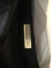 A27. Adrienne Vittadini Black Embossed Leather Shoulder Hobo Handbag