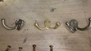 Lot Of Vintage Drawer Knobs  And Double Hooks
