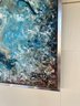 Midcentury Abstract Oil On Canvas Signed Patty Blacker - Ocean Scene
