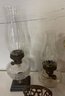 Two Turn Of The Century Oil Lamps And Contemporary Ewer