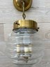 Petite Brass & Glass Ceiling Pendant