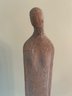 Mother & Child Giacometti Style Pottery Sculpture Signed Austin