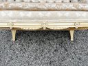 Louis XVI French Style Button Tufted Curved Back Settee