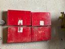 4 Grainger Red Toolboxes Filled With Supplies