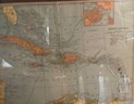 Framed Map Of The West Indies