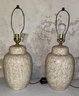 Pair Of Glazed Ceramic Table Lamps