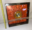Verichron Flower Starburst Clock New In Box - Orange Face