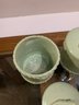 Three  Small Celadon Lidded Jars