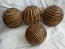 Decorative Carved Solid Wooden Spheres