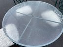 Outdoor Table With Greek Key Design & Four Brown Jordan Chairs (#2 Of 5)