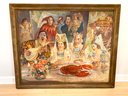 The Feast / 1950 Otto E. Hacke (1876-1965) Large 5 Feet Oil Painting (LOC: S2)