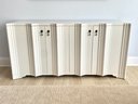 Transitional Ivory Console Cabinet