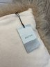 West Elm Mongolian Lamb Pillow Covers With Inserts Included In Pebble Color - Set Of 3