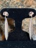 Elegant Diamond Drop Earrings 2.25' Dangle Post Earrings