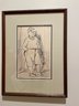 Custom Framed & Matted Signed Lithograph Of A Young Man