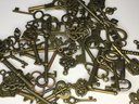 Lot  2 Of 2 - Group Lot Of Over 35 Antique Style Keys - Many Different Sizes And Styles - MANY Uses !!