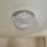 A Ceiling Mount Crystal Prism Faceted Light