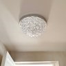 A Ceiling Mount Crystal Prism Faceted Light