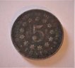 U.S. 1867 Shield Nickel Without Rays