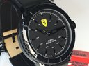 Incredible Brand New FERRARI / Movado Watch - New In Box - Ultra Lightweight - Black Leather Strap - WOW !