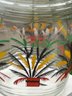 1940's Rare Potted Palms Unmarked Anchor Hocking Ice Lip Glass Pitcher No Paint Loss 9' H ( READ DESCRIPTION)