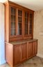 A Custom Plain & Fancy Stand Alone Stepped Glass Door Cupboard With Granite Counter