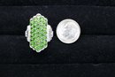 Sterling Silver Green Chrome Diopside Ring Size 6