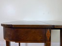 Victorian Inlaid Marquetry Mahogany Gate Leg Game Table