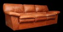 Distressed Leather Sofa Love Seat  And  Single Arm Chair