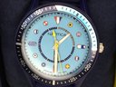 Very Nice NAUTICA Mens Watch - New In Box With Booklet - Light Blue Nautical Flag Dial - Great Looking Watch