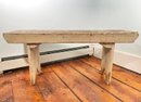 A Rustic 19th Century Painted Pine Bench