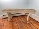 A Rustic 19th Century Painted Pine Bench