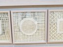 3 Panel Hanging Duria Wood Frame Oaxacan Mexico Fiber, Paper & Mirror Wall Hanging