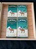 Camel Collectible: Exotic Blends Wood Display Case With 4 Unopened Camel Tins