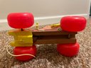 Two Vintage Fisher Price Pull Toys Including 'jalopy'