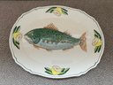 Hand-decorated Ceramic Fish Platter