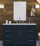 Diamond NOW Shelby 48-in Deep Blue Single Sink Bathroom Vanity With White Cultured Marble Top
