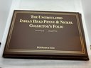 Collector's Folio With Uncirculated Indian Head Penny, Indian Head Nickel And Stamps