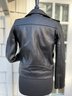 A Black Leather Jacket With Red Quilted Lining - Sz S By Kooples