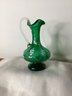 Green And Clear Glass Pitcher/Vase