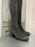 A Pair Of Stuart Weitzman Lowland Grey Stretch Suede Over The Knee Boots - Sz 7