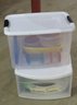 Mixed Lot Of Storage Totes & Kitchen Swing Top Trash Can