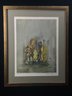 Artist Signed Watercolor Of The String Quartet Playing
