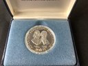 1995 1 Oz .999 Fine Silver Coin And 1975 Bicentennial Medal Commemorating Battles Of Lexington & Concord
