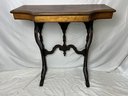 Charles X Style Console Table With Book-Matched Burlwood Top
